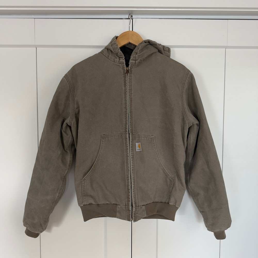 Modern Kids XL Carhartt Active Jacket Desert Duck Canvas Quilted Cotton Y06 DES